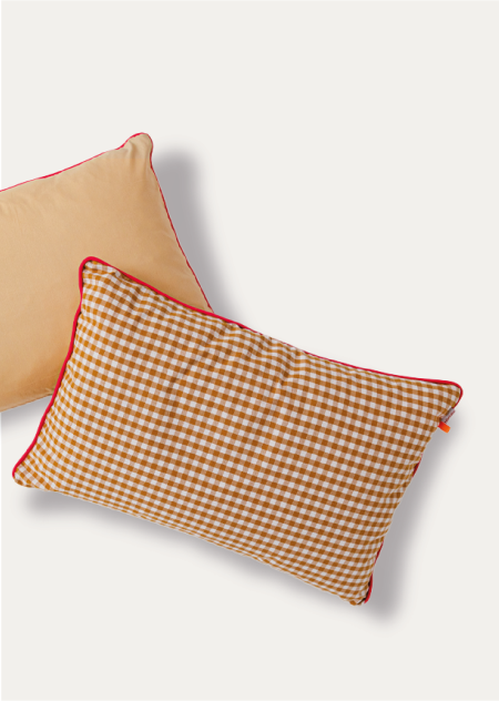 Cushion Check - hot pink - 40x60cm