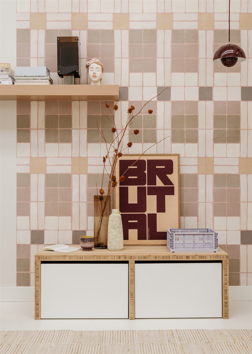 Patchwork Powder Wallpaper