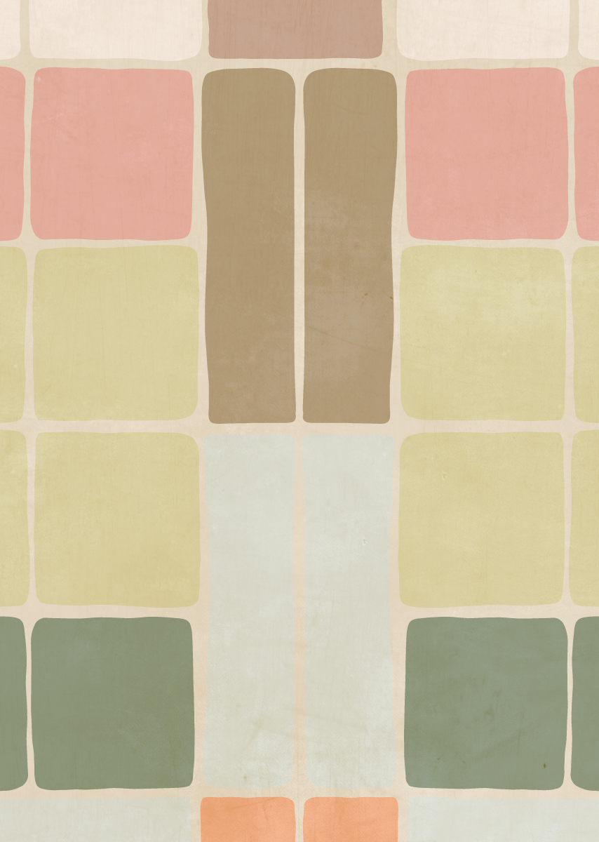Patchwork Retro Wallpaper 