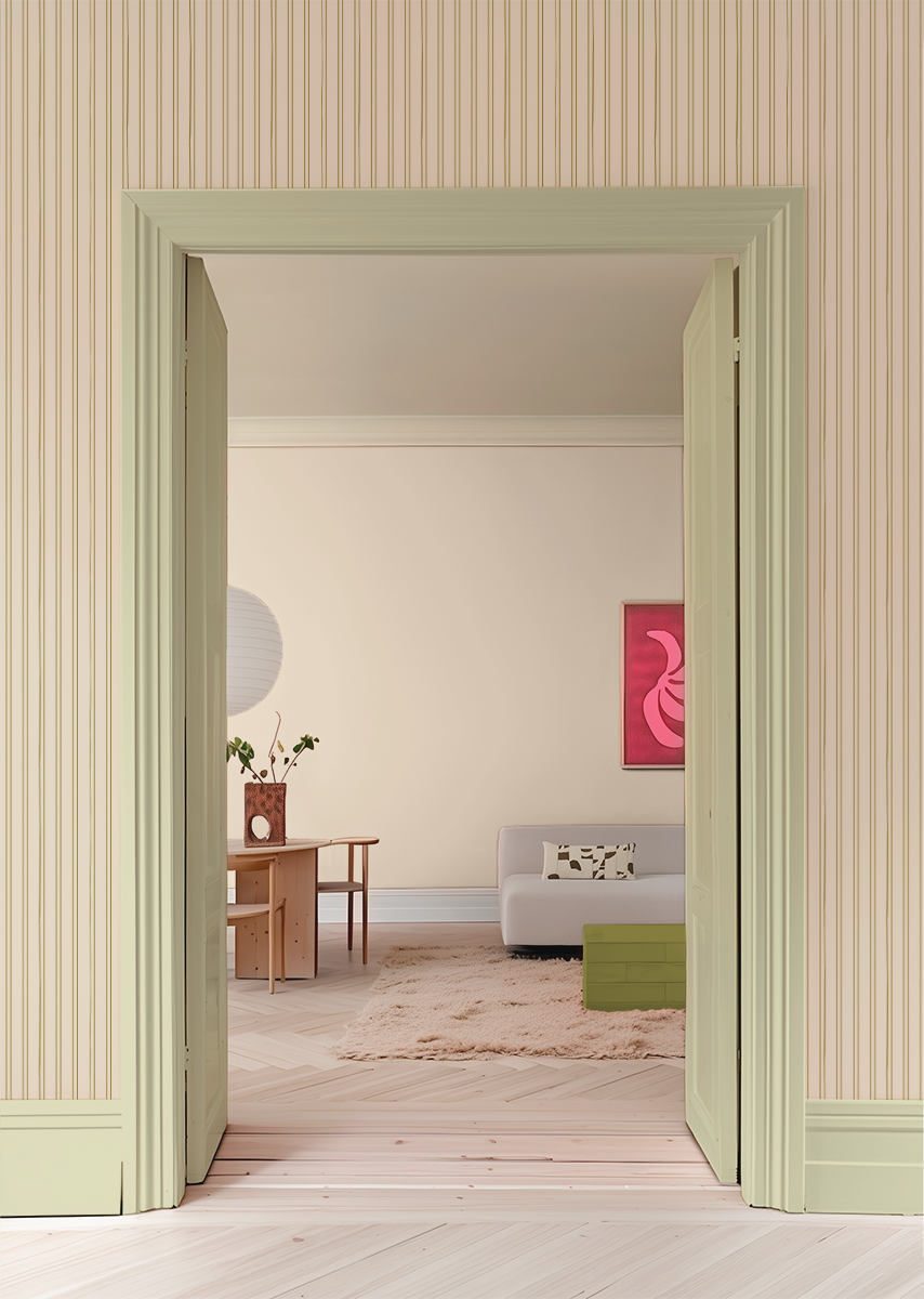 Striped Olive Wallpaper 
