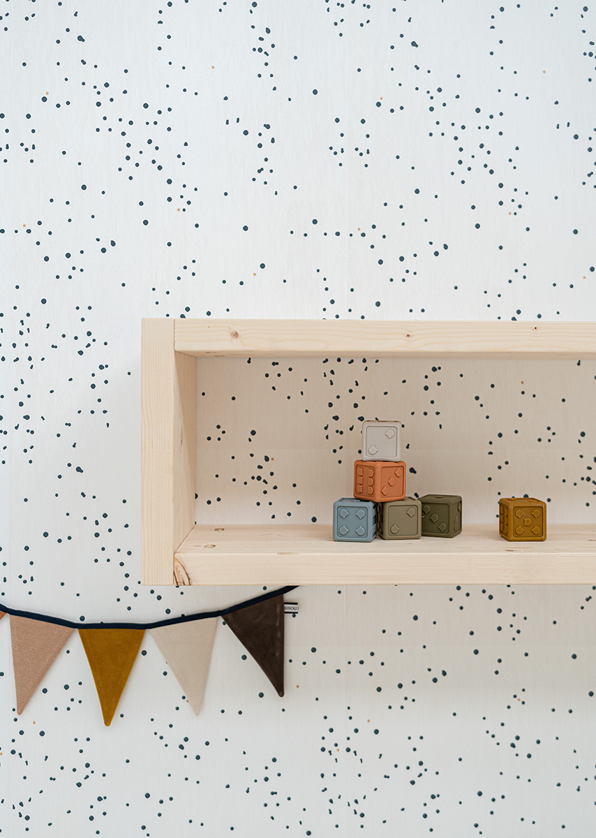 Dotty Denim Blue Wallpaper 