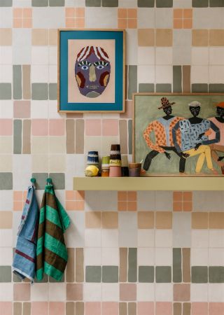 Patchwork Retro Wallpaper 