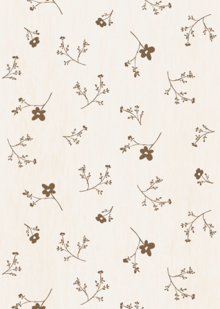 Large Floral Sea Brown Wallpaper
