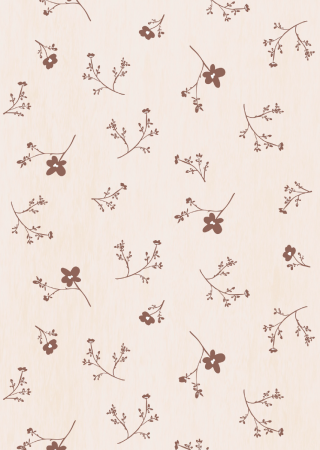 Large Floral Sea Terracotta Wallpaper