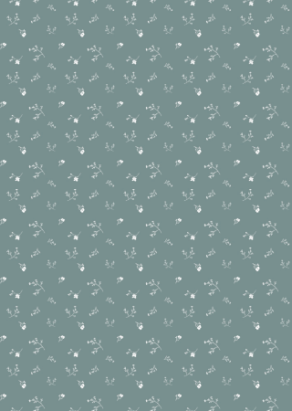 Small Floral Sea Denim Blue Wallpaper