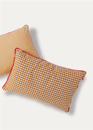 Pillow Checkered - hot pink - 40x60cm