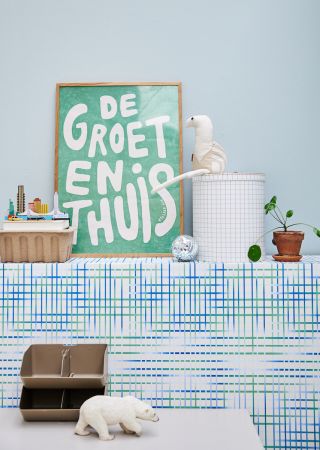 The wallpaper Grid green