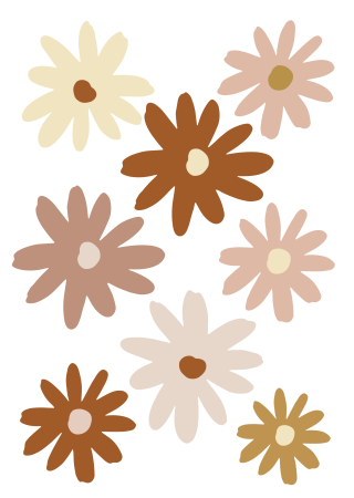 Wall Sticker Daisy Nude