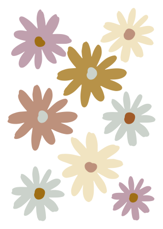 Wall sticker Daisy pastel