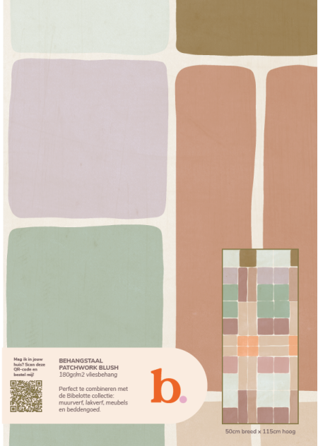 Patchwork blush Wallpaper sample 