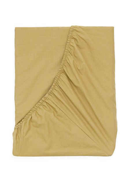 Fitted Sheet Curry - 90x200cm - green/yellow
