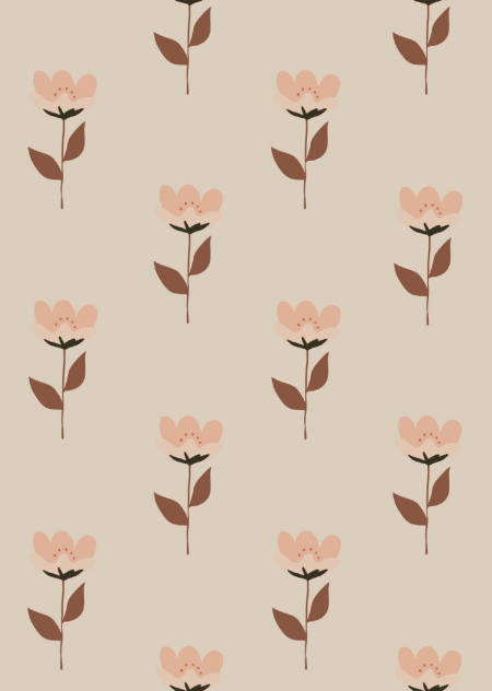 Retro flower pink wallpaper sample