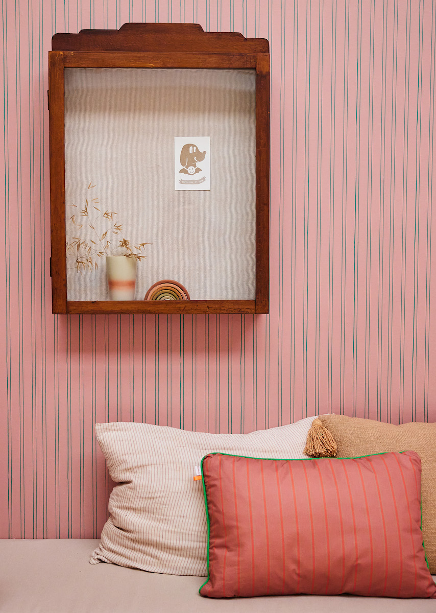 Striped Raspberry Wallpaper