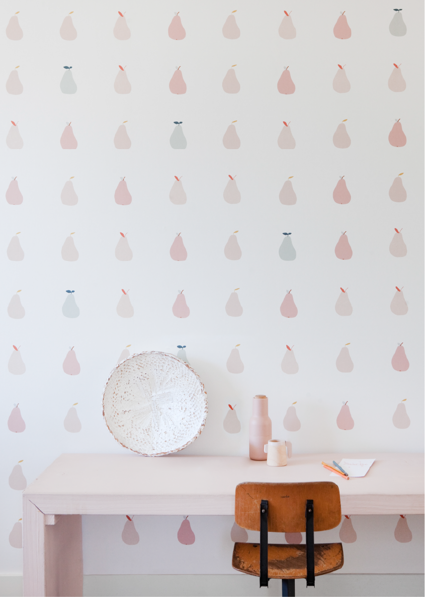 Behang Peertjes in een rustig Scandinavisch interieur