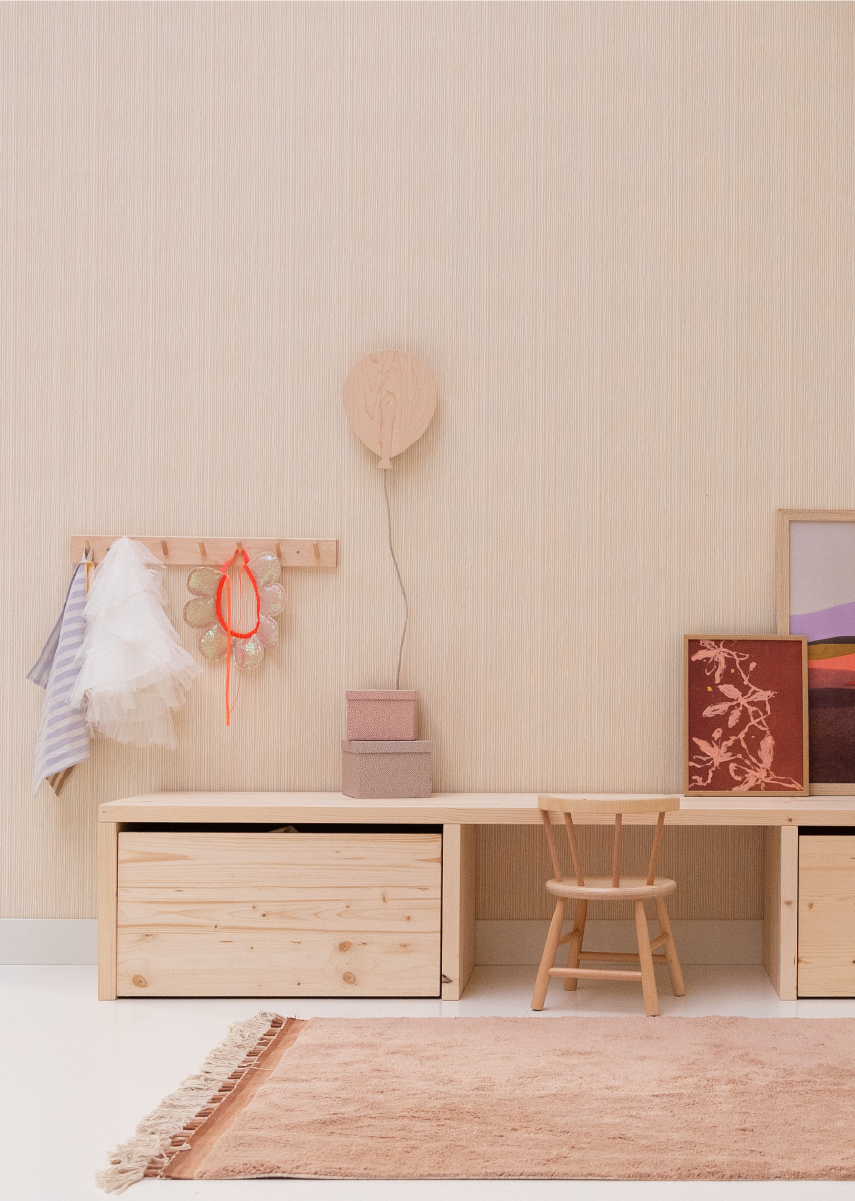 Behang Madelief in een rustig Scandinavisch interieur